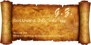 Gotthard Zétény névjegykártya